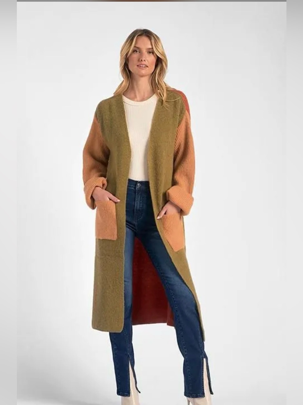 Elan Long Duster Cardigan